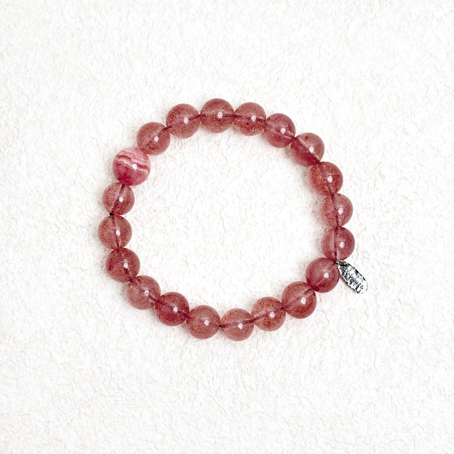 Petal of Spring - Strawberry Quartz & Rhodochrosite Bracelet