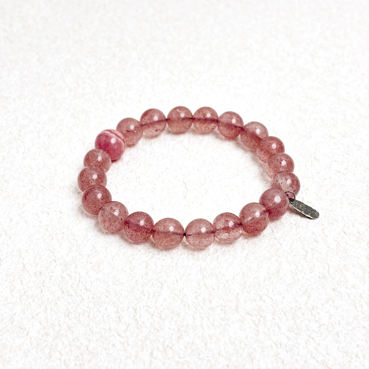 Petal of Spring - Strawberry Quartz & Rhodochrosite Bracelet