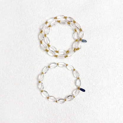 ReverGlow · MindGleam - Clear Quartz Bracelet Set