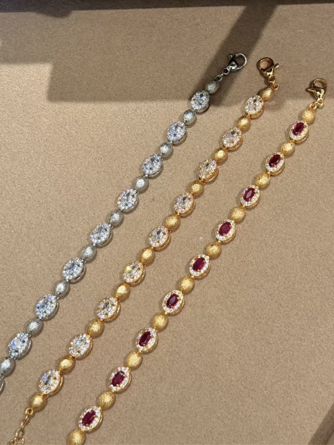 Scarlet Grace - Gold & Platinum Plated Zircon Bracelet