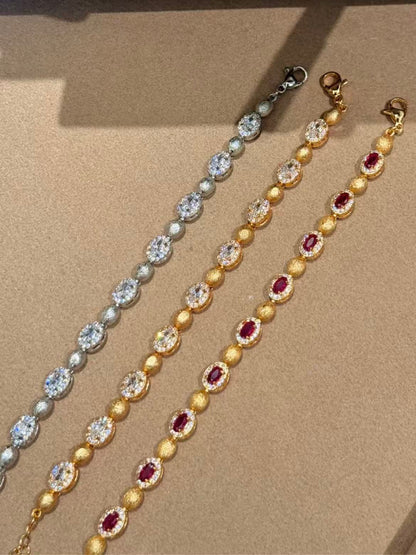 Scarlet Grace - Gold & Platinum Plated Zircon Bracelet