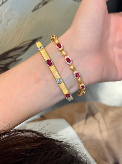 Scarlet Grace - Gold & Platinum Plated Zircon Bracelet