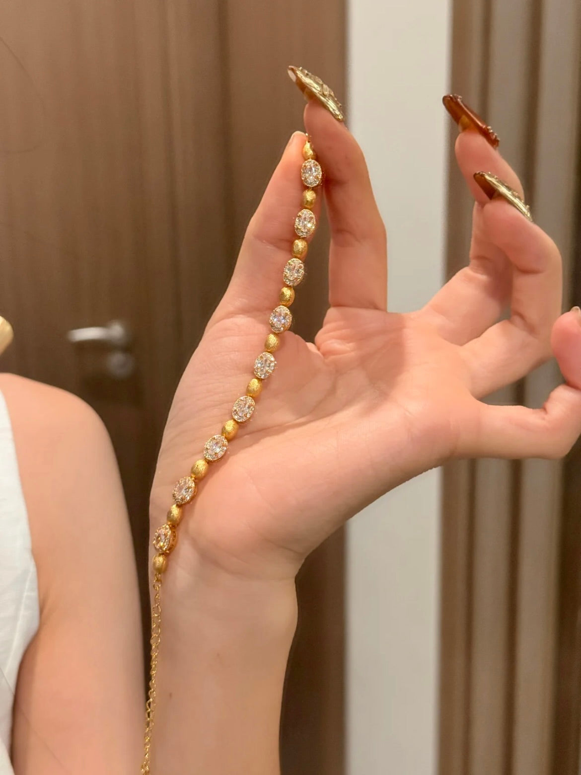 Scarlet Grace - Gold & Platinum Plated Zircon Bracelet