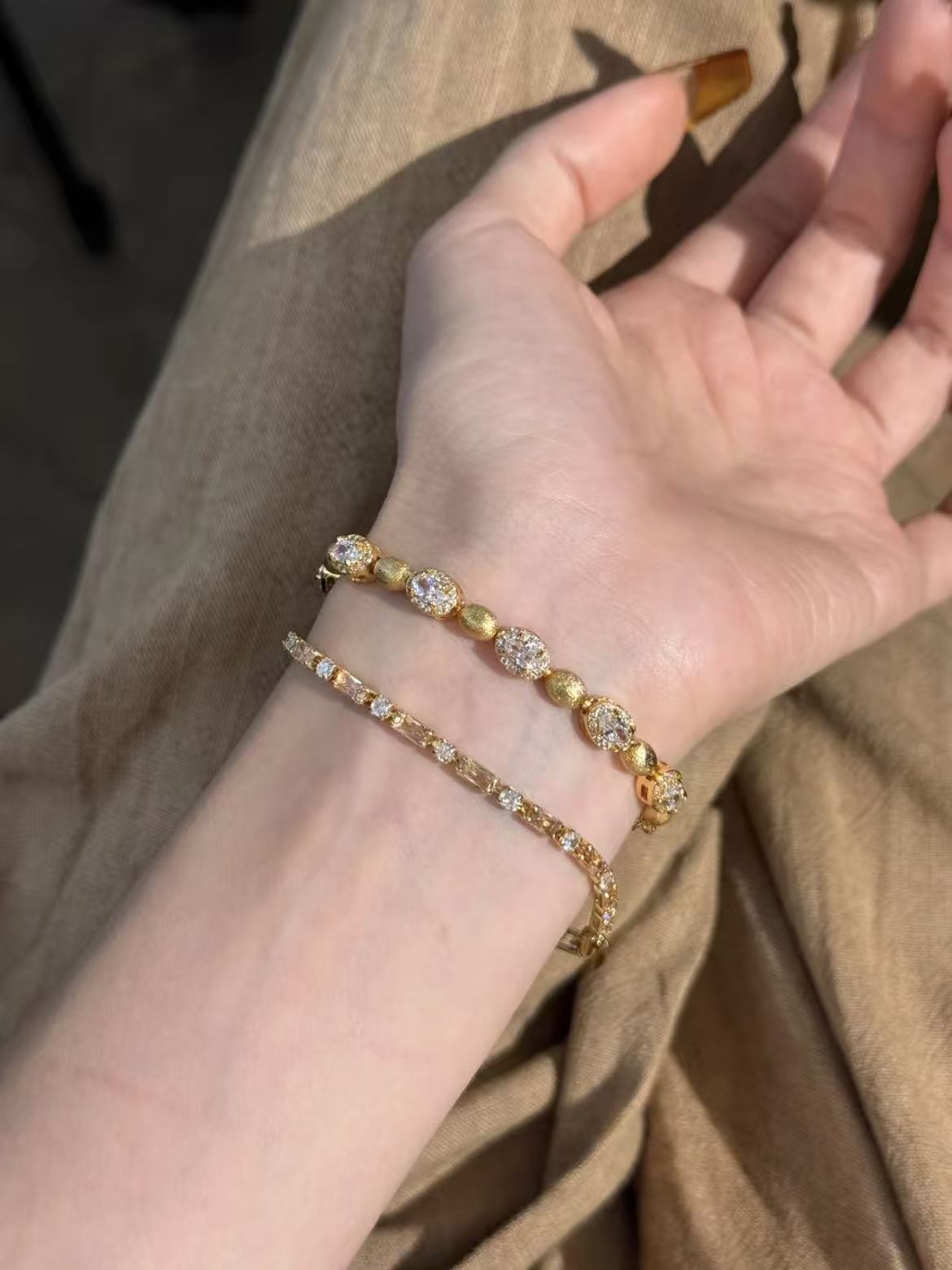 Scarlet Grace - Gold & Platinum Plated Zircon Bracelet