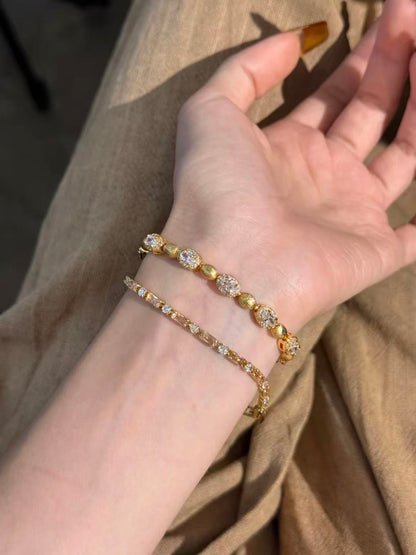 Scarlet Grace - Gold & Platinum Plated Zircon Bracelet