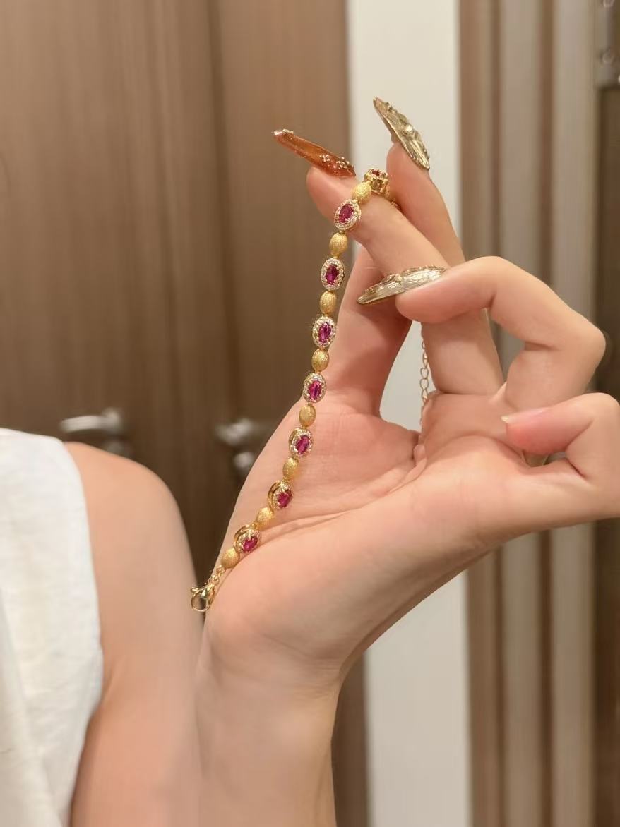 Scarlet Grace - Gold & Platinum Plated Zircon Bracelet