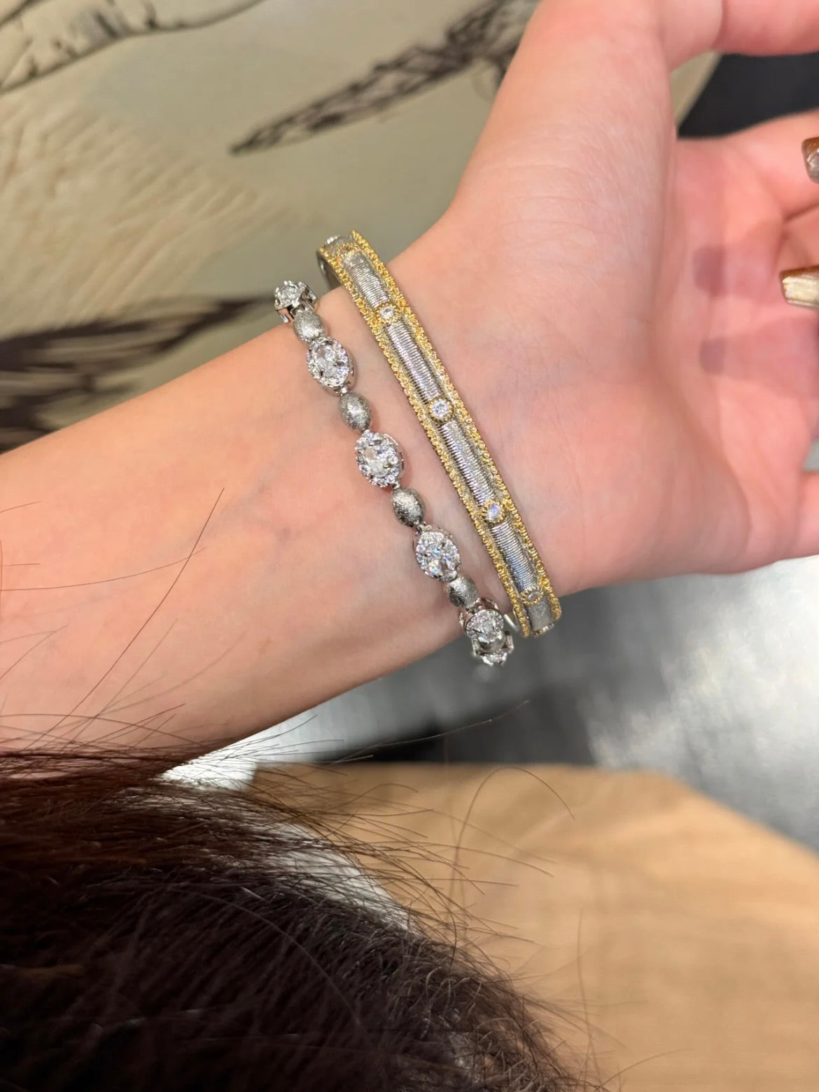 Scarlet Grace - Gold & Platinum Plated Zircon Bracelet