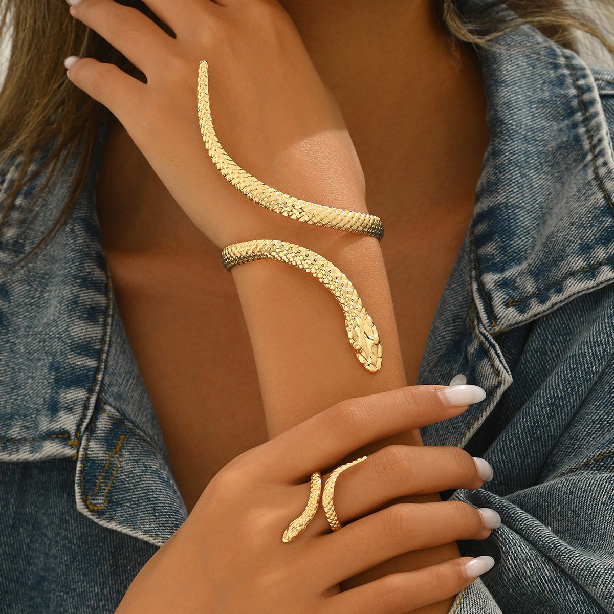 Serpent Grace - Bracelet & Ring Set