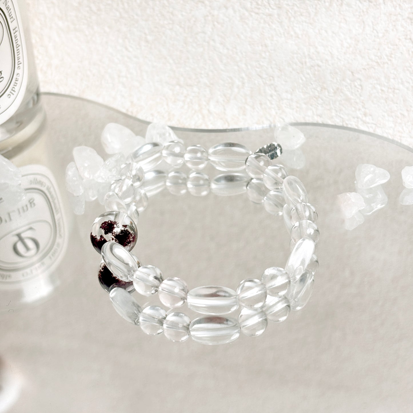 Resonarth Red Phantom & Clear Quartz Bracelet