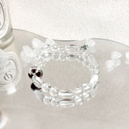 Resonarth Red Phantom & Clear Quartz Bracelet