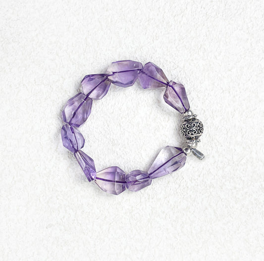 Stardrop Silence -  Irregular Amethyst Bracelet