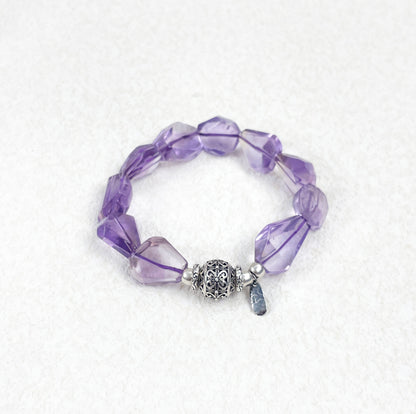 Stardrop Silence -  Irregular Amethyst Bracelet