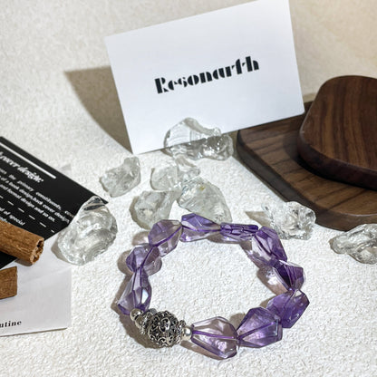 Stardrop Silence -  Irregular Amethyst Bracelet