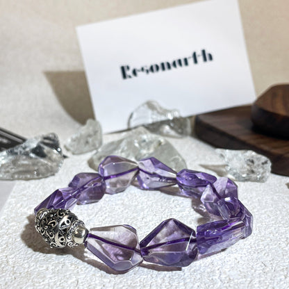 Stardrop Silence -  Irregular Amethyst Bracelet