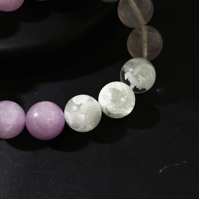 Stillness Within - Lepidolite, Snowflake Phantom & Rose Quartz Bracelet