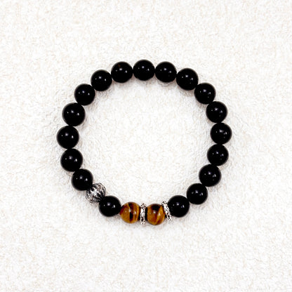 Tiger’s Vigil – Tiger's Eye & Black Tourmaline Bracelet