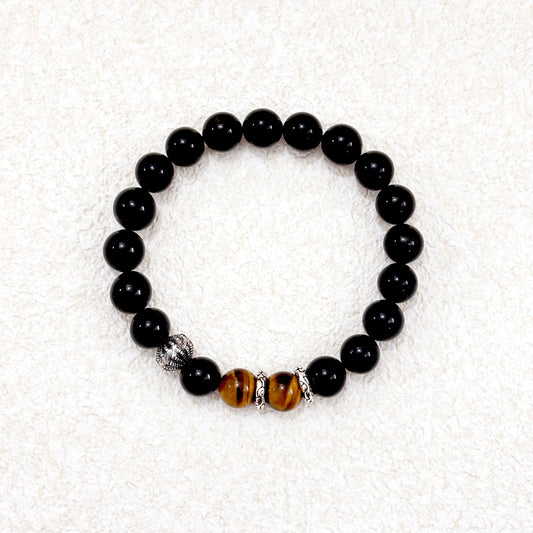 Tiger’s Vigil – Tiger's Eye & Black Tourmaline Bracelet