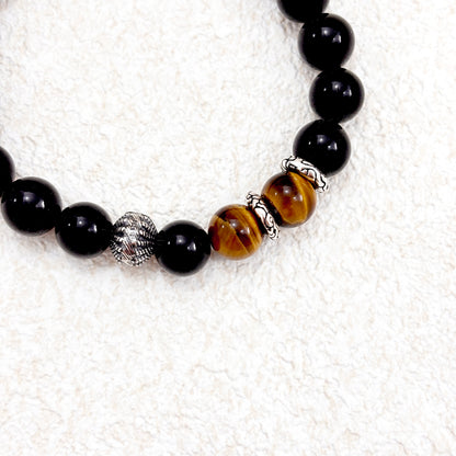 Tiger’s Vigil – Tiger's Eye & Black Tourmaline Bracelet