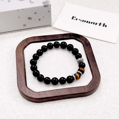 Tiger’s Vigil – Tiger's Eye & Black Tourmaline Bracelet