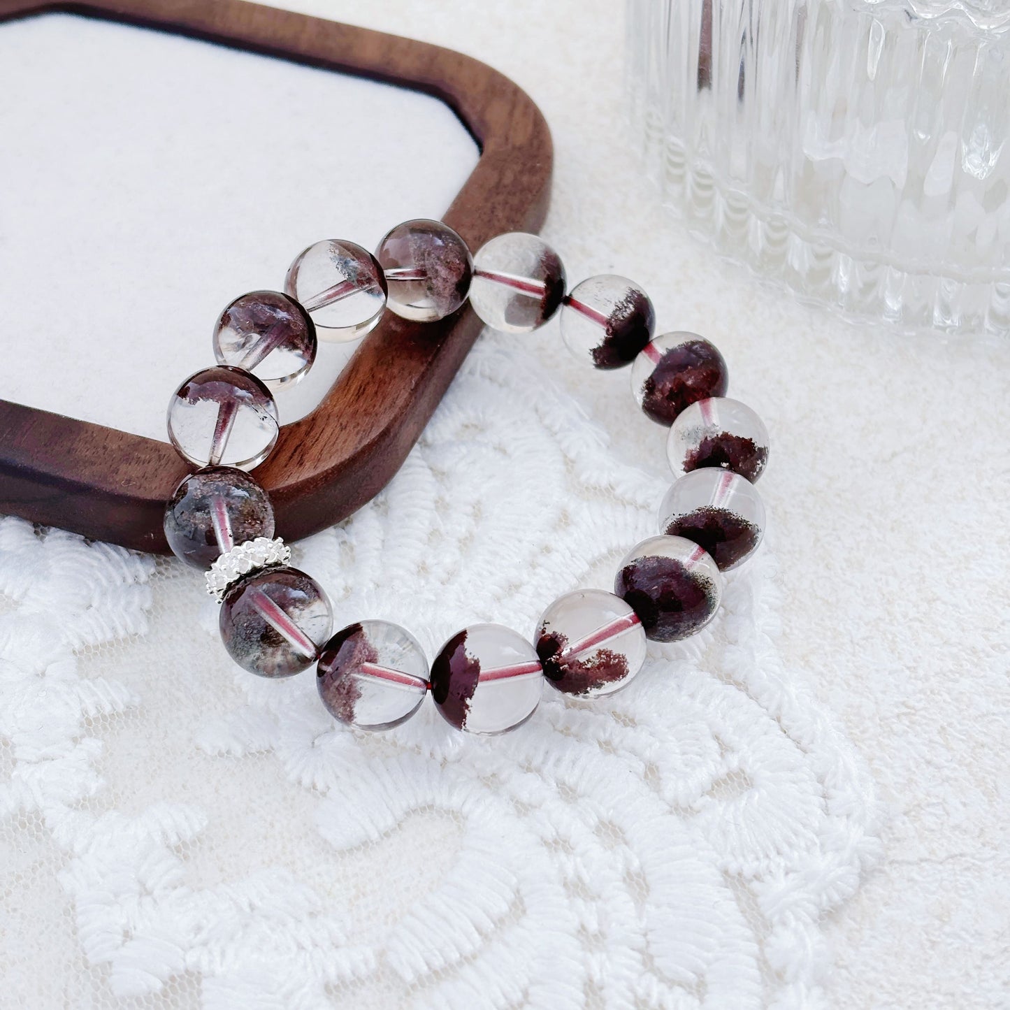 Trace of Rouge – Red Phantom Quartz Bracelet