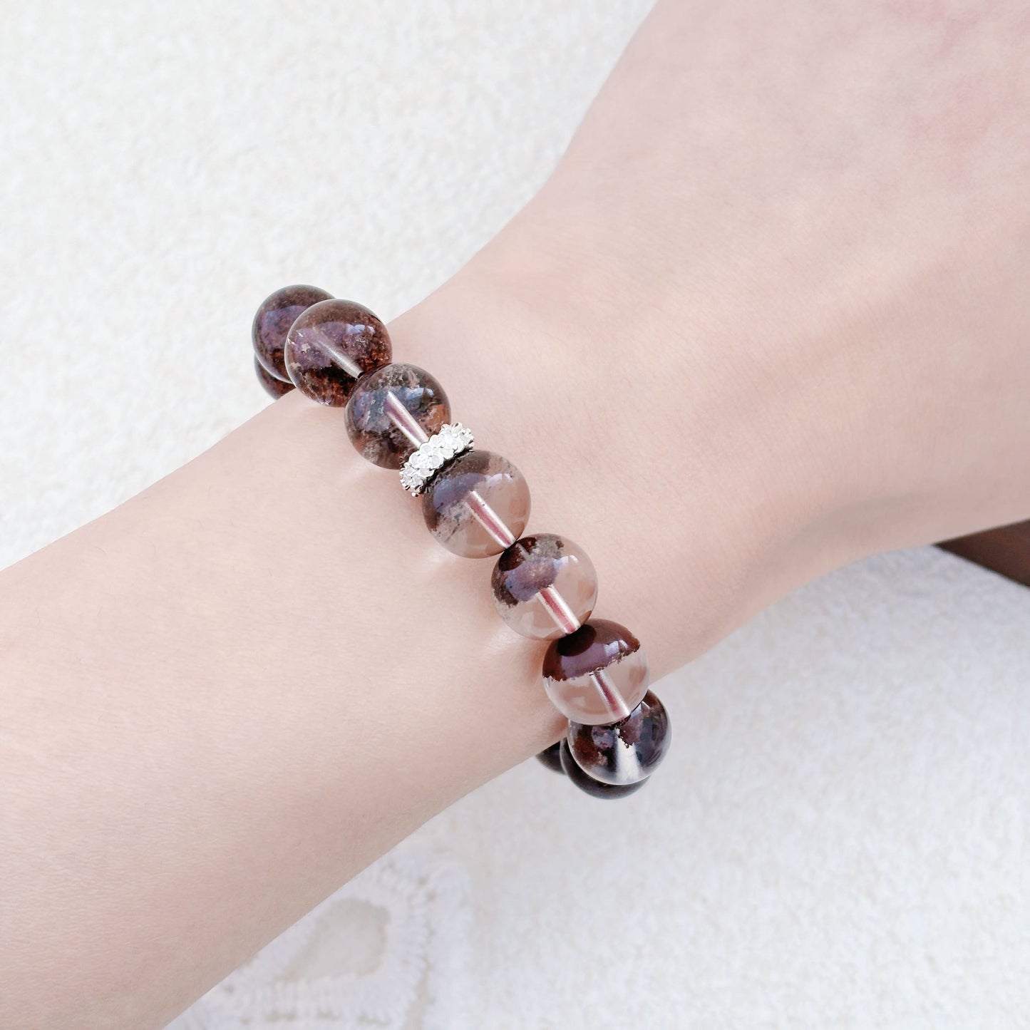 Trace of Rouge – Red Phantom Quartz Bracelet