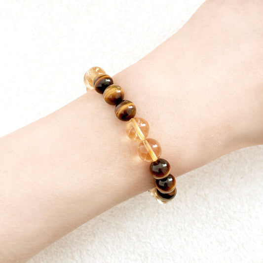 Twilight's Glow – Tiger's Eye & Citrine Bracelet