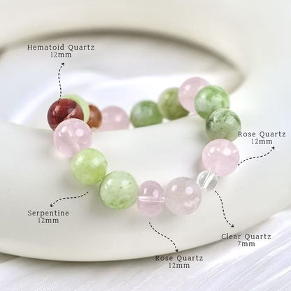 Verdant Rosé - Multi-Stone Crystal Bracelet