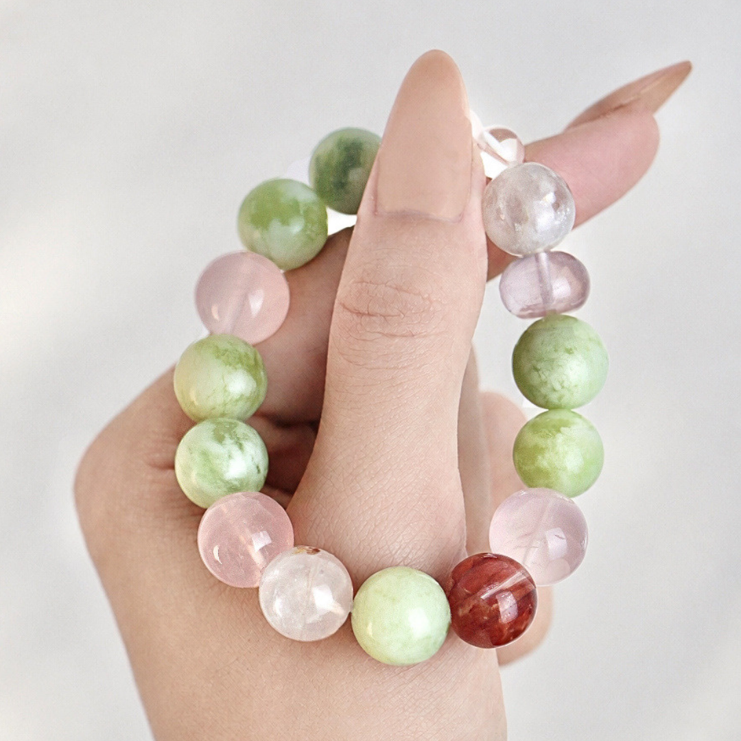 Verdant Rosé - Multi-Stone Crystal Bracelet