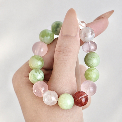 Verdant Rosé - Multi-Stone Crystal Bracelet