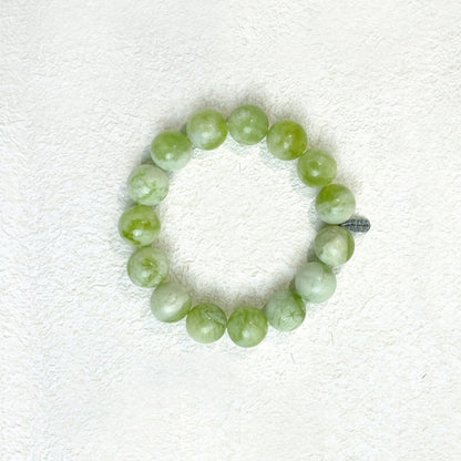 Verdant Mist – Serpentine Jade Bracelet