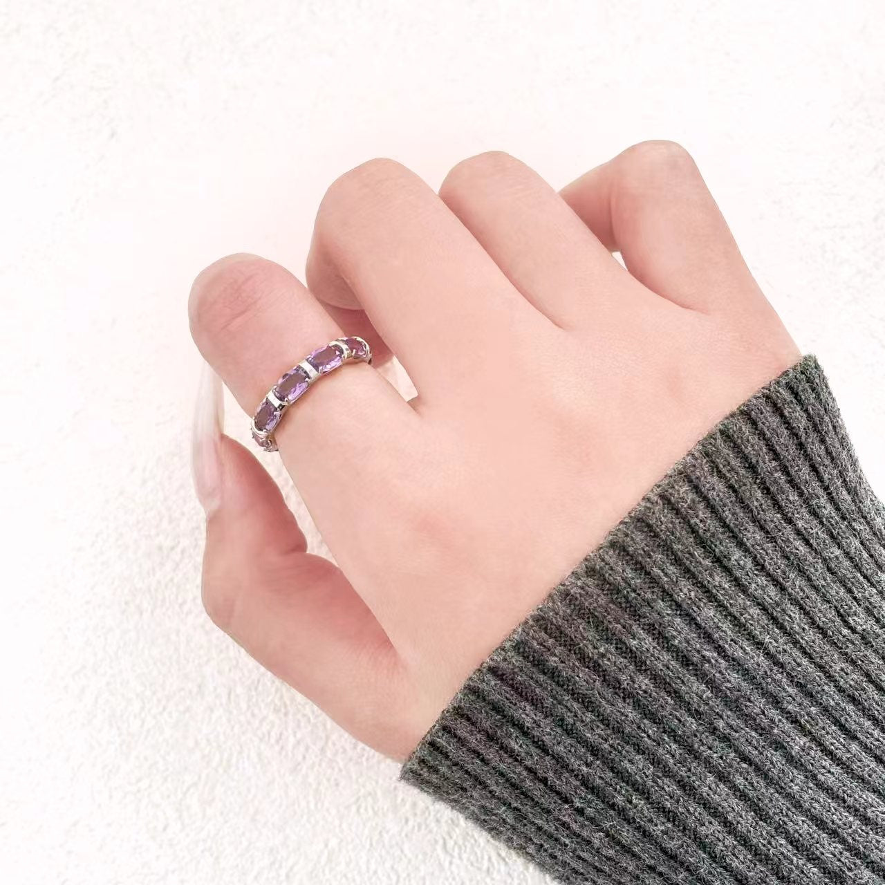 Violet Echo – Amethyst Ring | Calm & Clarity