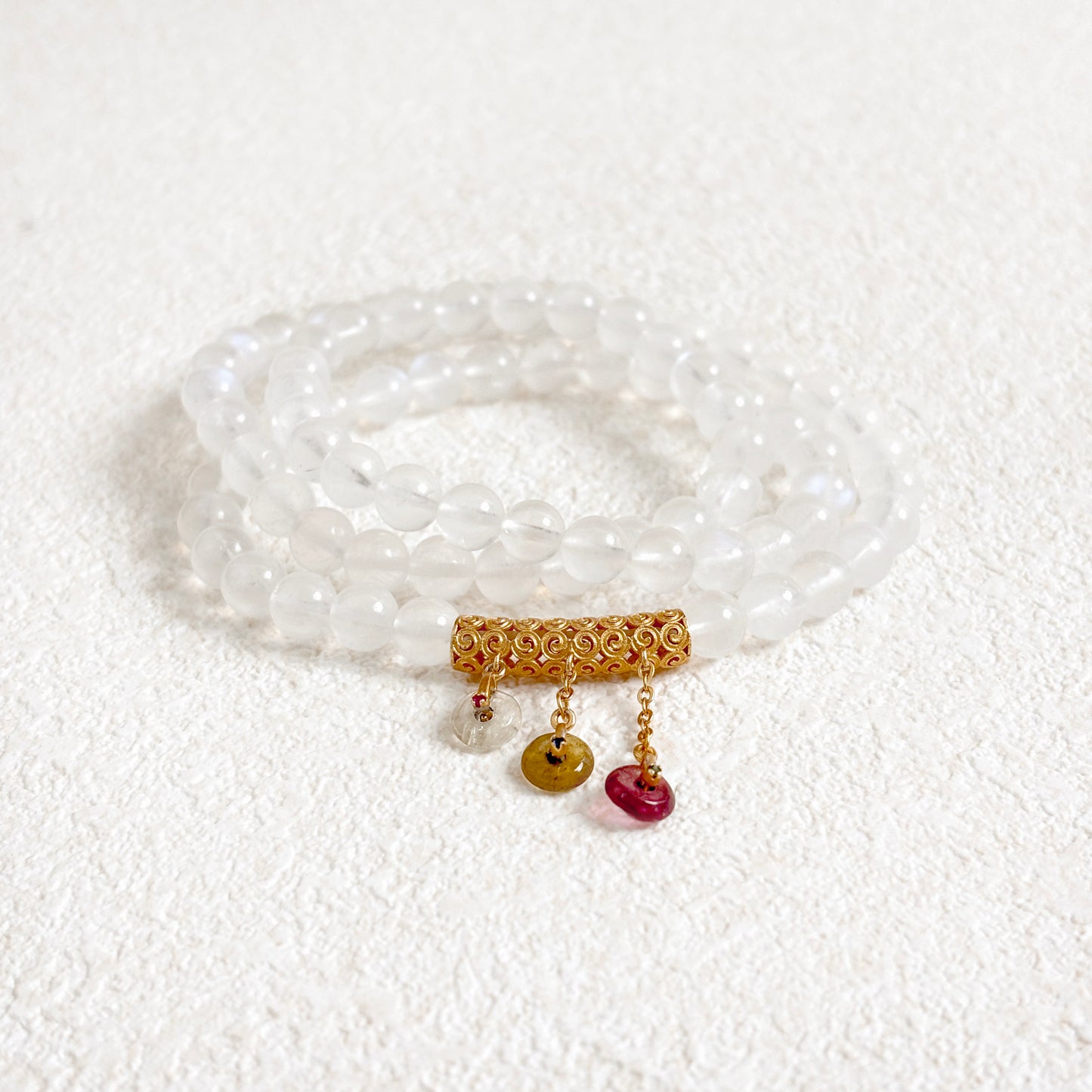 Water Moon – Moonstone Triple Wrap Bracelet