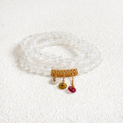 Water Moon – Moonstone Triple Wrap Bracelet
