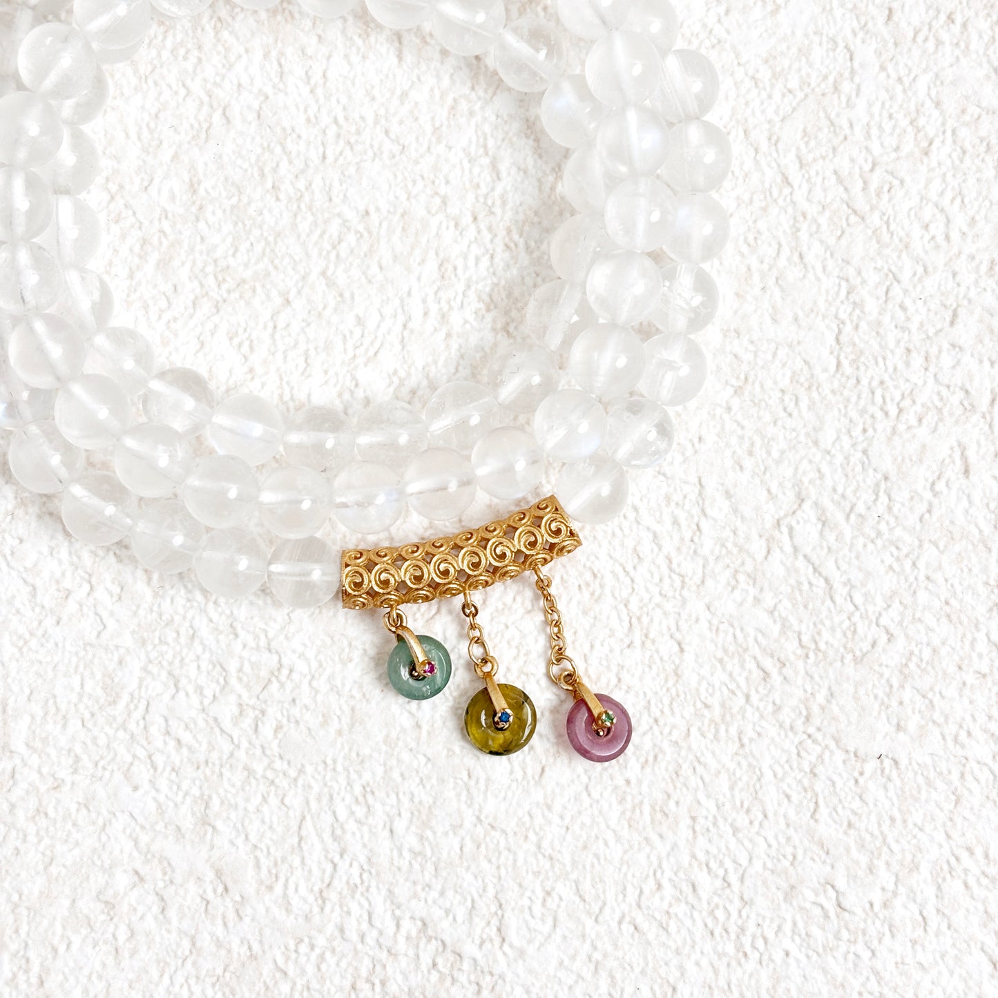 Water Moon – Moonstone Triple Wrap Bracelet