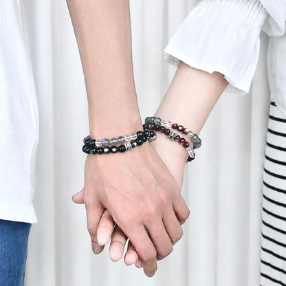 Wildwood Mist - Multi-Stone Matching Bracelets for Couples