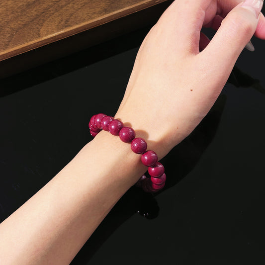 10mm Cinnabar Bracelet | Purple Gold Sand | Protection & Grounding